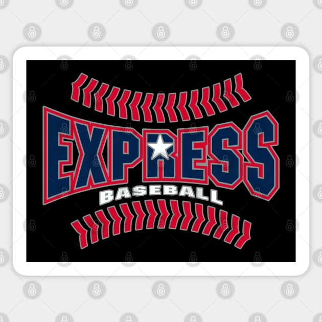 Express Baseball Logo Sticker by DavesTees